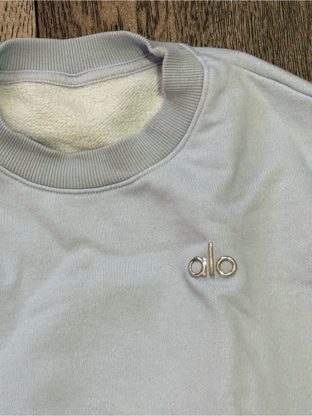 Alo Light Blue Crewneck Sweatshirt